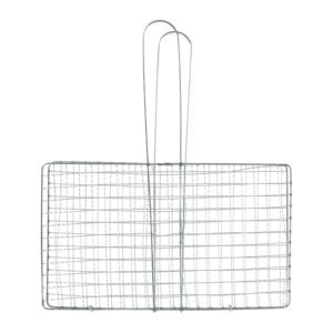 Heavy-Duty Stainless Steel BBQ Grill Basket � Long Handle & Durable Construction
