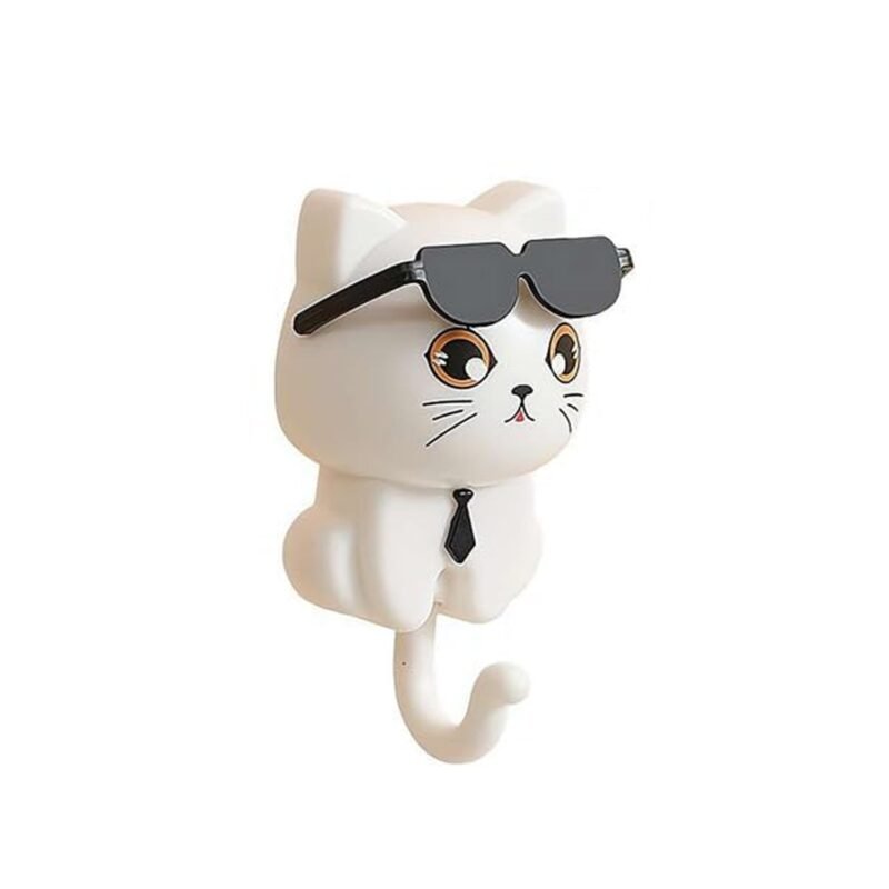 05_57100850-50dd-44a4-97ac-2fc6d92e0ffa.jpg Cat Wall Hook � Cute Sunglasses Design, Self-Adhesive | Styleva