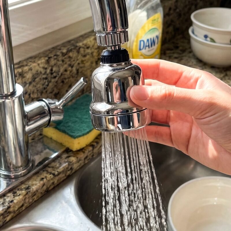 Kitchen Faucet Sprayer Head – 3 Water Modes for Versatile Use