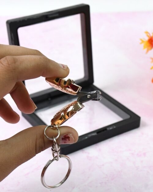 Nail Clipper Keychain – Compact 3D Floating Frame | AuriGlam