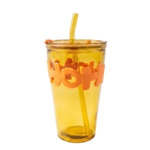 Glass Tumbler with Lid and Straw � Leak-Resistant & Stylish