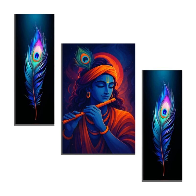 Krishna Wall Art � Vibrant MDF Painting for Spiritual D�cor