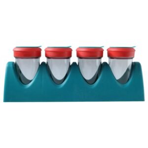 4-in-1 Spice Shaker Set – Compact Kitchen Organizer with Stand