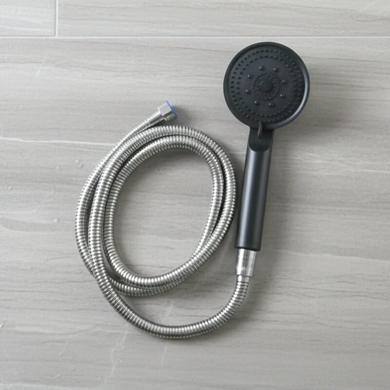 Handheld Shower Head – Flexible Stainless Steel Hose for Easy Use
