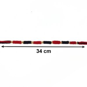 Handmade Rakhi � Traditional Beaded Thread with Golden Accents