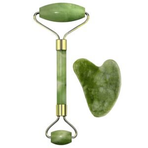 Jade Face Roller & Gua Sha Set – Skin Care & Relaxation Tool
