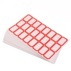 Writable Label Stickers � Easy to Use with Red Border for Clarity