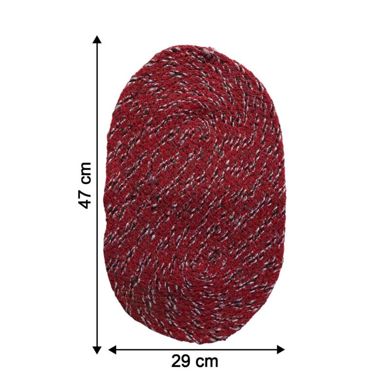 06_3226ca69-59f7-4054-b917-eb58e462f26e.jpg Red Oval Non-Slip Floor Mat � Durable & Soft for Indoor Use