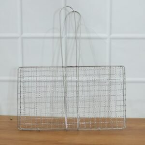 Heavy-Duty Stainless Steel BBQ Grill Basket � Long Handle & Durable Construction