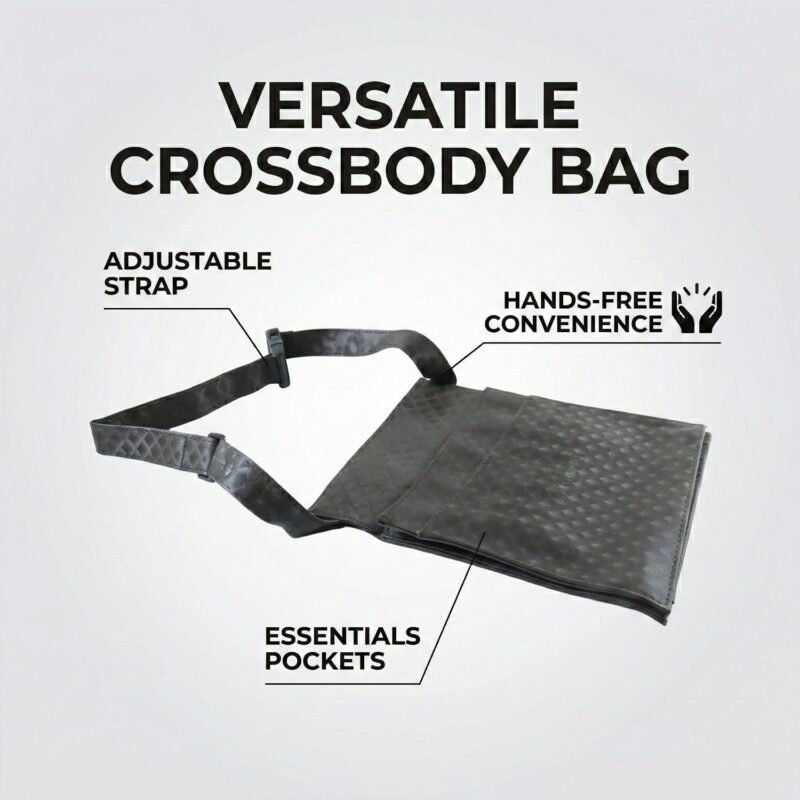 Quilted Crossbody Sling Bag – Stylish Adjustable Strap for Men & Women