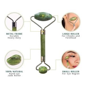 Jade Face Roller & Gua Sha Set – Skin Care & Relaxation Tool