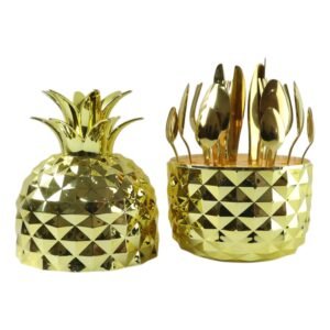 06_c029fa7d-67ff-415d-8c16-a4a5221ecce8.jpg Gold Stainless Steel Cutlery Set – Luxury 24-Piece with Pineapple Stand