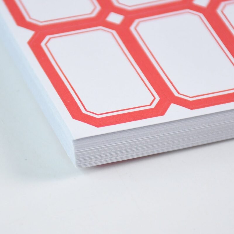 Writable Label Stickers � Easy to Use with Red Border for Clarity