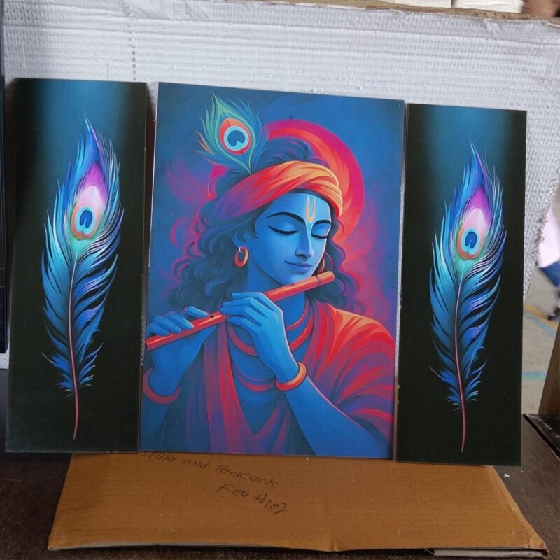 Krishna Wall Art � Vibrant MDF Painting for Spiritual D�cor