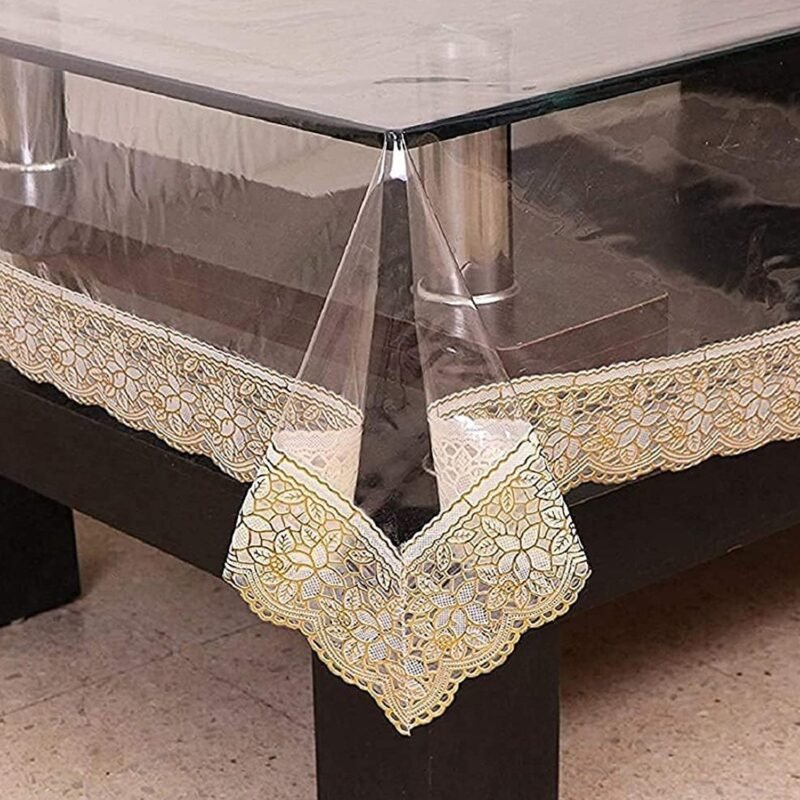 07_43a093a2-003f-4def-b0e6-e6633cb1f841.jpg Transparent PVC Table Cover � Waterproof & Stylish for Dining & Center Tables