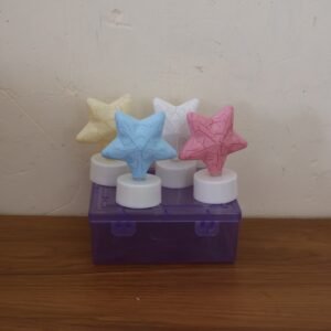 Star LED Tealight Candles (Set of 4) – Flameless Festive Decor