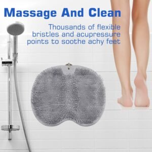 Silicone Foot Scrubber Mat � Soft Bristles for Easy Foot Care
