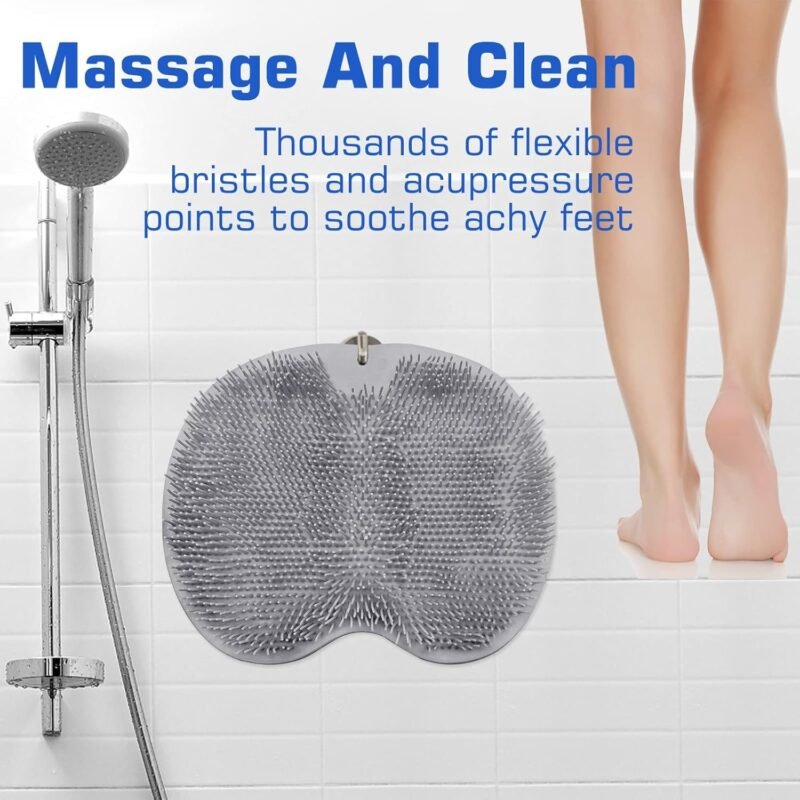 Silicone Foot Scrubber Mat � Soft Bristles for Easy Foot Care