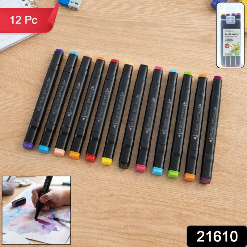 Acrylic Dual Tip Marker Set – Vibrant Watercolor Art Pens