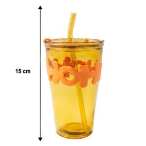 Glass Tumbler with Lid and Straw � Leak-Resistant & Stylish