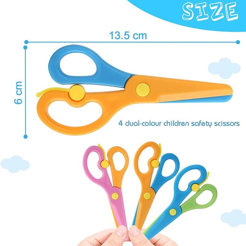 Child-Safe Plastic Safety Scissors – Rounded Tips for Kids' Crafts