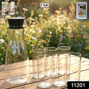 Plastic Water Jug and Glass Set – Durable, Lightweight Drinkware