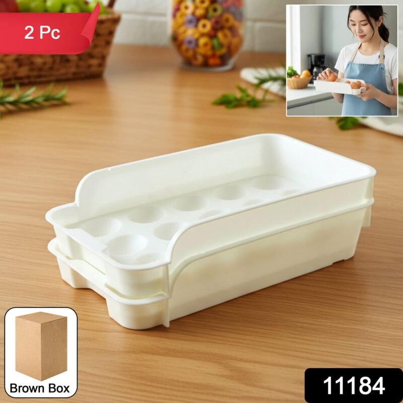 Egg Storage Tray – Space-Saving and Durable Refrigerator Organizer