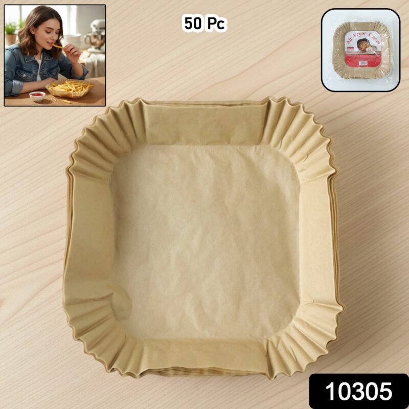 Square Disposable Paper Air Fryer Liners – Non-Stick & Easy-to-Clean