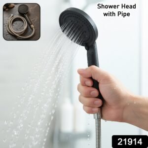 Handheld Shower Head – Flexible Stainless Steel Hose for Easy Use