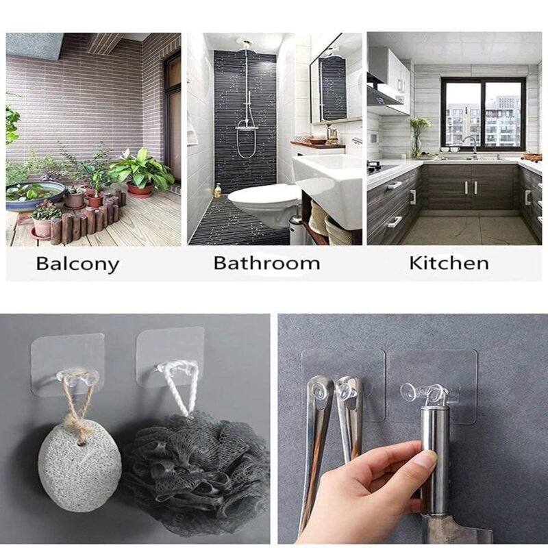 Adhesive Wall Hooks � Strong Hold & No Damage Walls