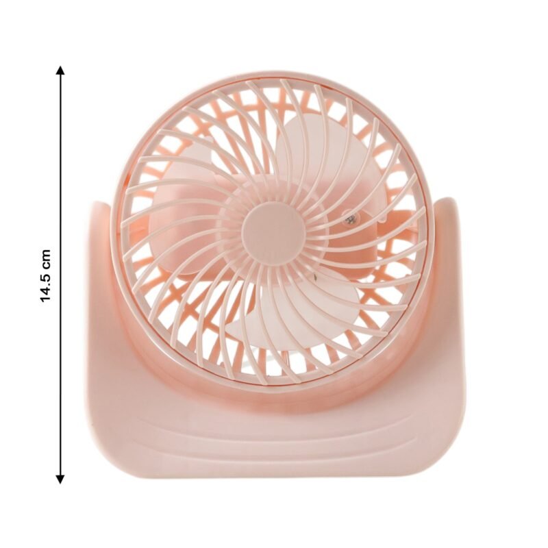Silent Mini Desk Fan – Rechargeable, Adjustable Tilt & USB