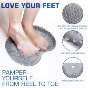 Silicone Foot Scrubber Mat � Soft Bristles for Easy Foot Care