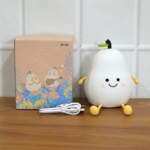 Pear Silicone Night Lamp – Multi-Color LED & Touch Control