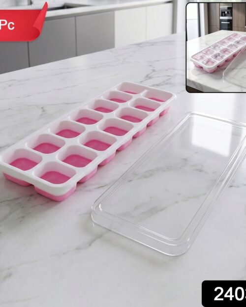 Plastic Ice Cube Tray � Durable with Lid for Easy Freezing