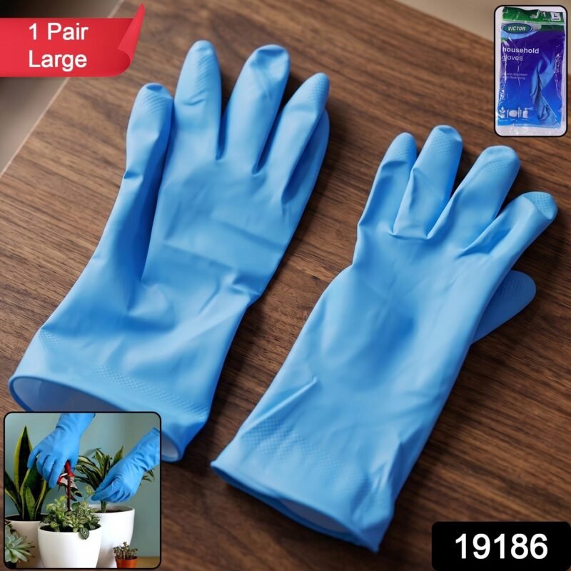 Waterproof Rubber Cleaning Gloves � Durable & Reusable Kitchen Gloves