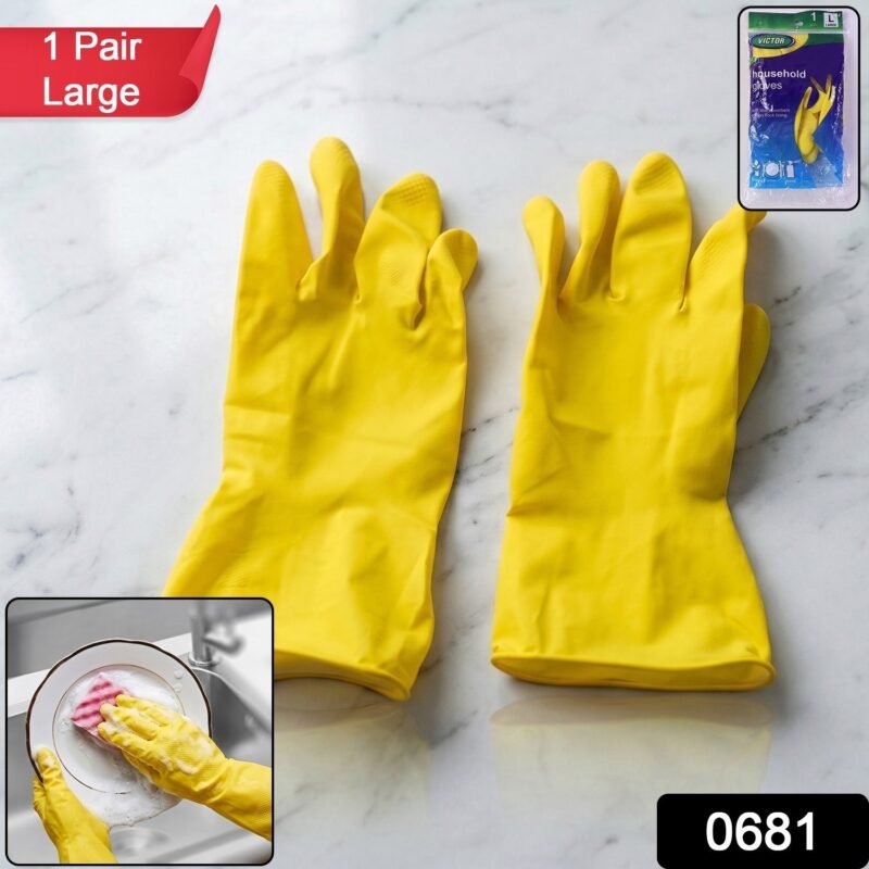 Waterproof Rubber Gloves � Durable & Reusable for Household Tasks