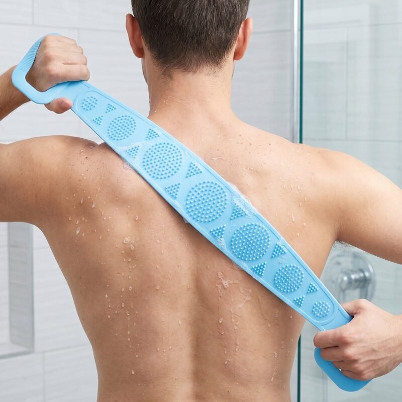Silicone Back Scrubber Belt � Effective Dual-Handle Exfoliation