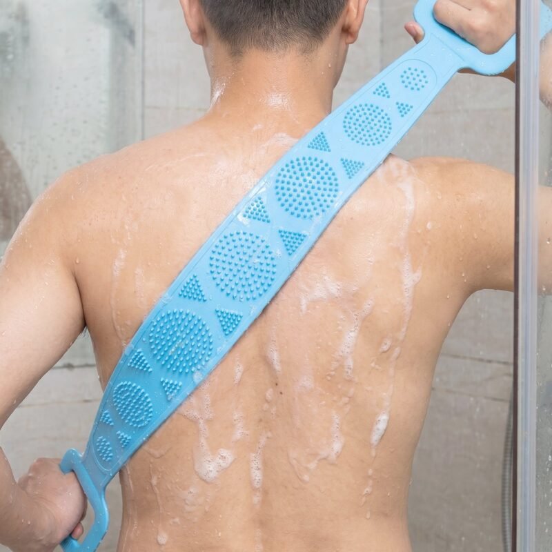 Silicone Back Scrubber Belt � Effective Dual-Handle Exfoliation
