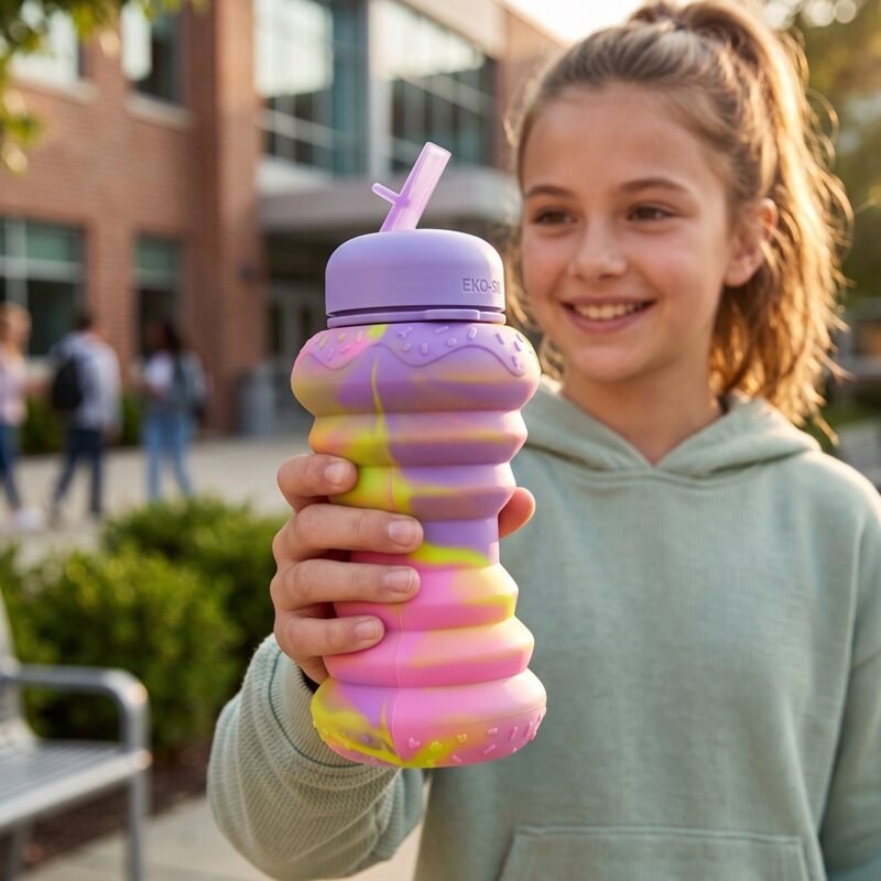 Foldable Silicone Sports Water Bottle � Compact & Leak-proof Design