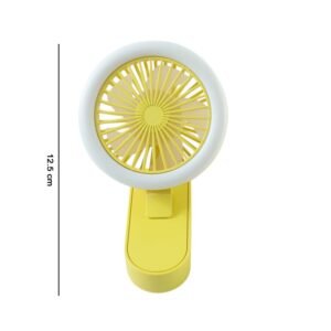 Mini Table Fan – Rechargeable with LED Light and Adjustable Angle