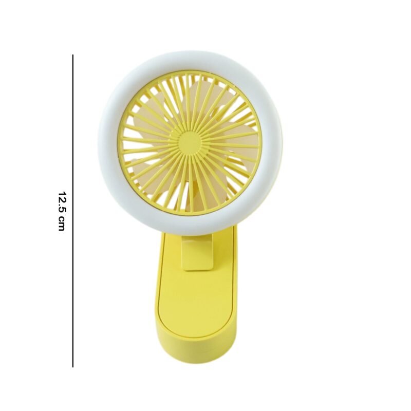 Mini Table Fan – Rechargeable with LED Light and Adjustable Angle