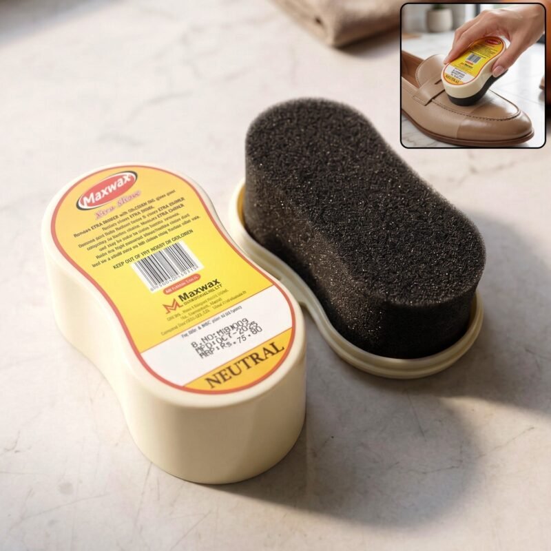 Maxwax Neutral Shoe Shiner � Compact Quick Shine & Care Solution