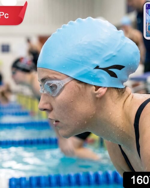 Waterproof Stretchable Silicone Swim Cap � Fits All Ages for Swim & Water Sports