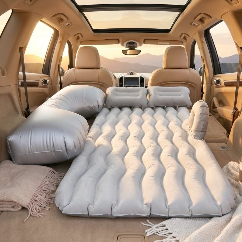 16078_01_main.jpg Portable Car Air Mattress � Foldable with Pump & Pillows for Road Trips