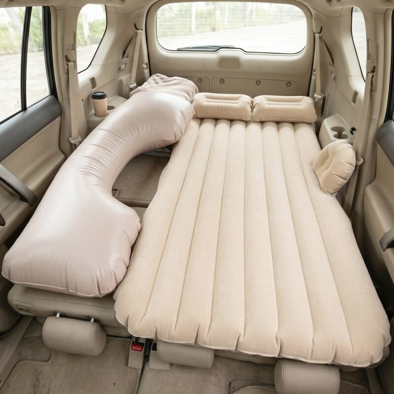 Portable Car Air Mattress � Foldable for Travel & Camping Comfort