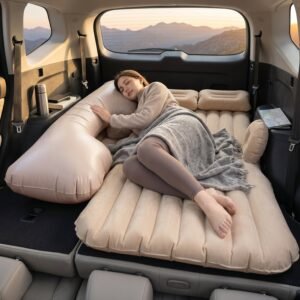 Portable Car Air Mattress � Foldable for Travel & Camping Comfort