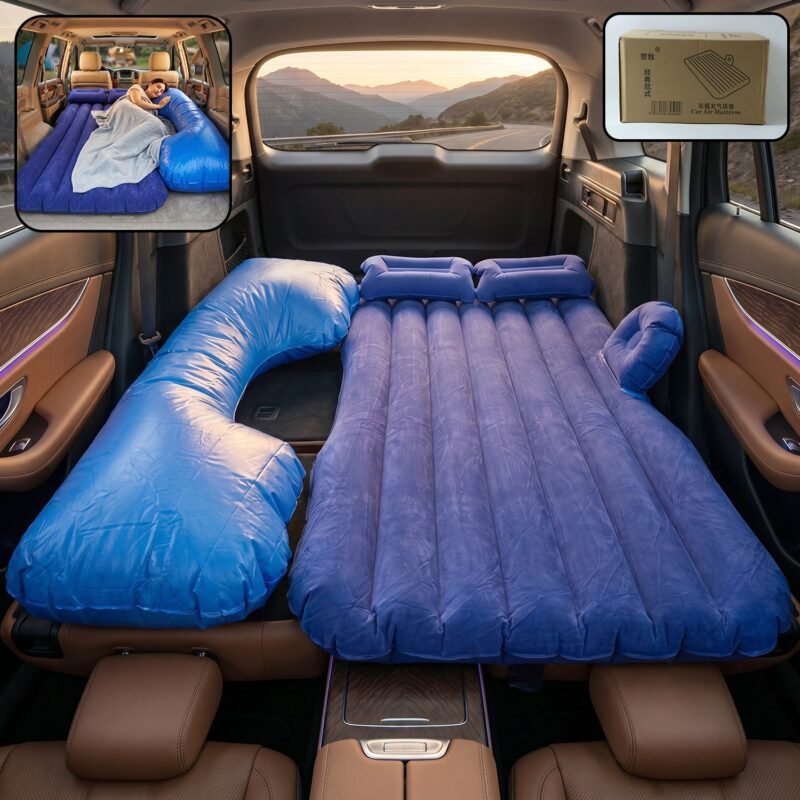 Car Air Mattress � Portable & Quick Inflate for Travel Comfort