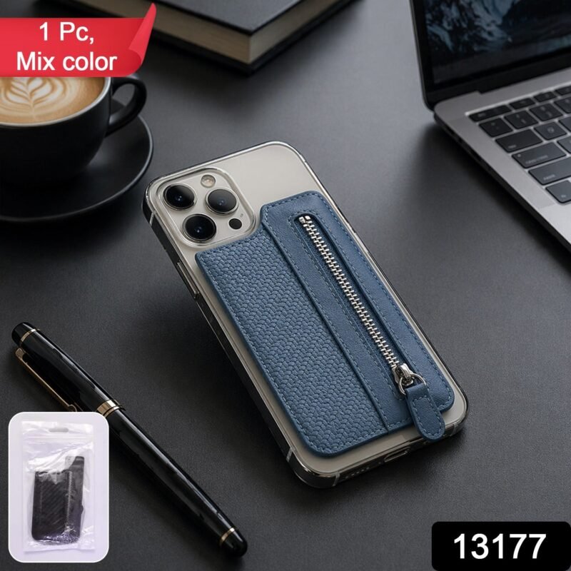 Adhesive Card Phone Holder � Zipper Pocket Wallet | Mobil�on