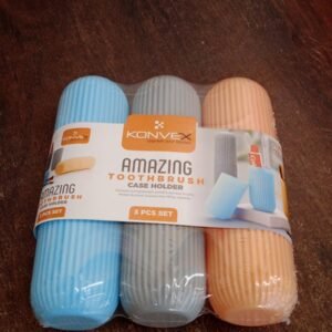Travel Toothbrush Holder � 3 Pc Multicolor Kit | Konvex