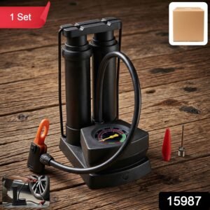1faa3791-796a-4e3b-9fff-7be638690d62.jpg Foot Air Pump – Compact, Portable with Pressure Gauge for Tires